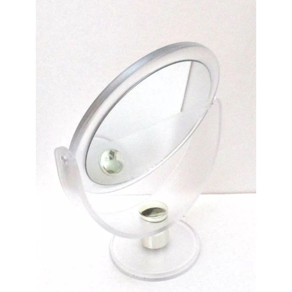 Dual Sided Magnifying Travel Mirror, Free Standing Makeup Vanity Defining Beauty - Picture 2 of 11